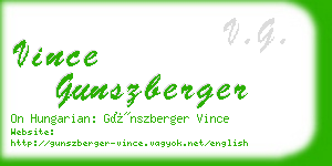 vince gunszberger business card
